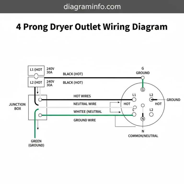 4 prong dryer outlet wiring diagram diagram with labeled components and explanations
