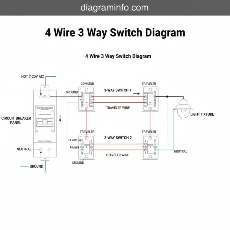 4 wire 3-way switch diagram diagram with labeled components and explanations