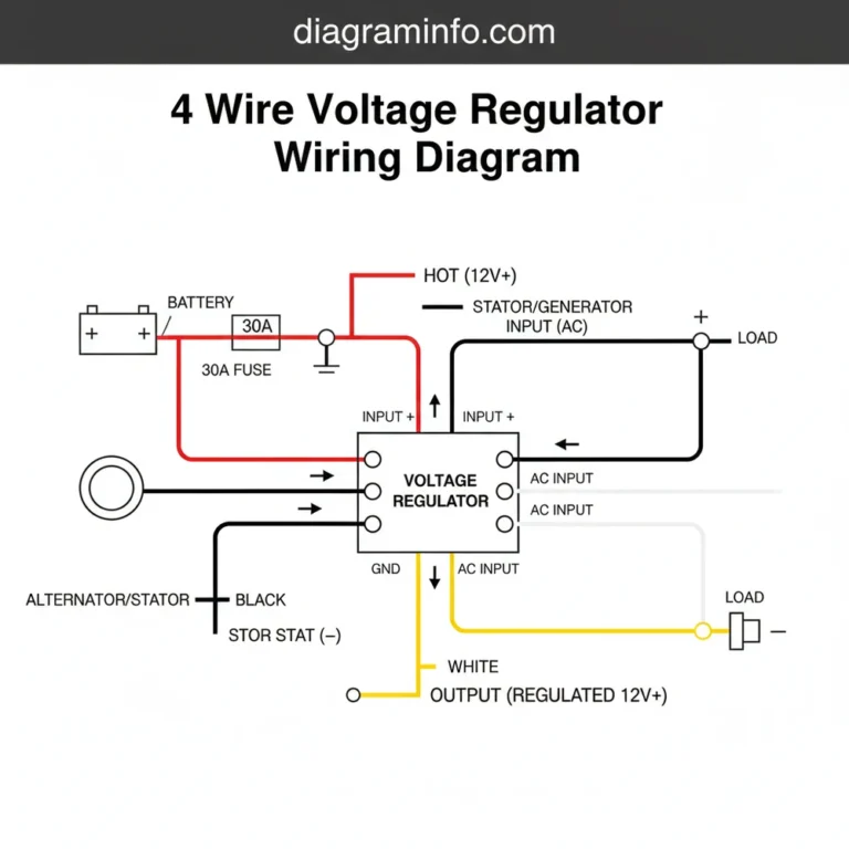 4 wire voltage regulator wiring diagram diagram with labeled components and explanations