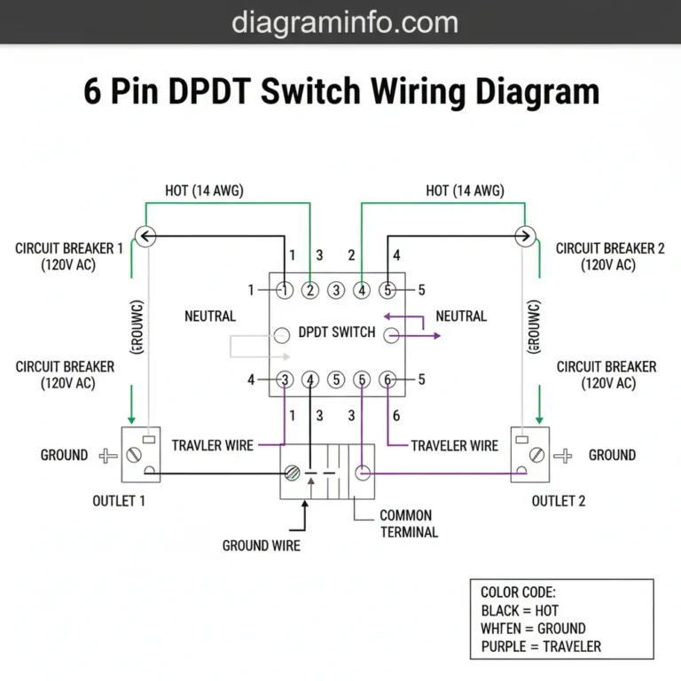 6 pin dpdt switch wiring diagram diagram with labeled components and explanations
