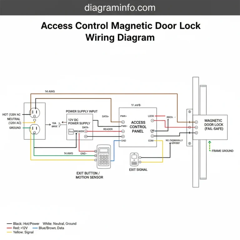 access control magnetic door lock wiring diagram diagram with labeled components and explanations