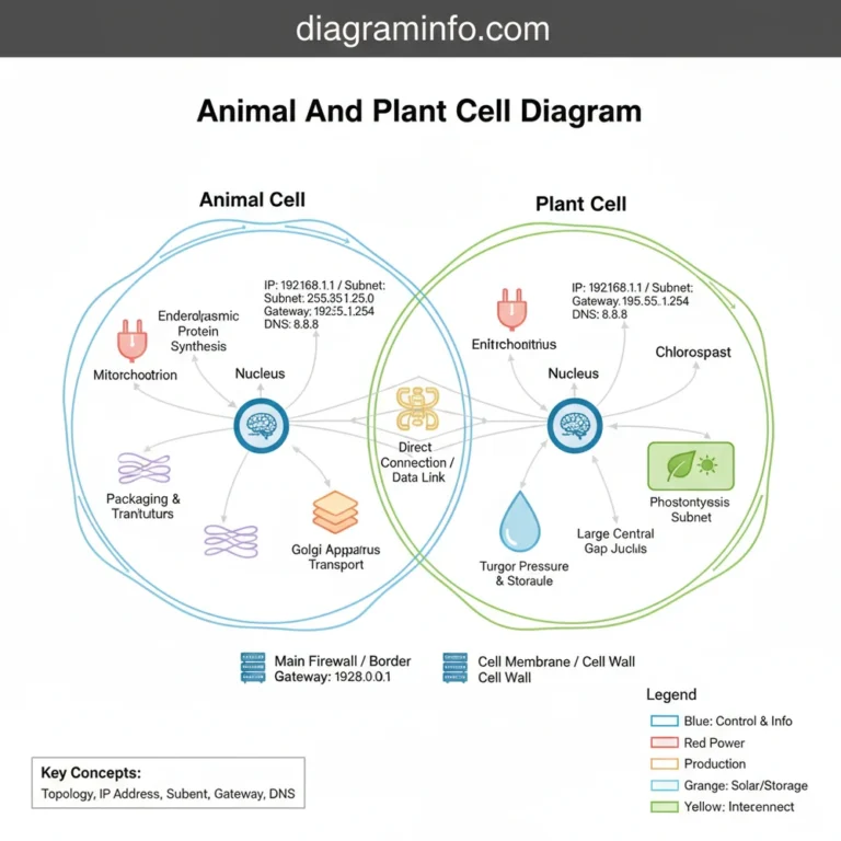 animal and plant cell diagram diagram with labeled components and explanations
