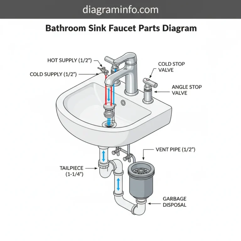 bathroom sink faucet parts diagram diagram with labeled components and explanations
