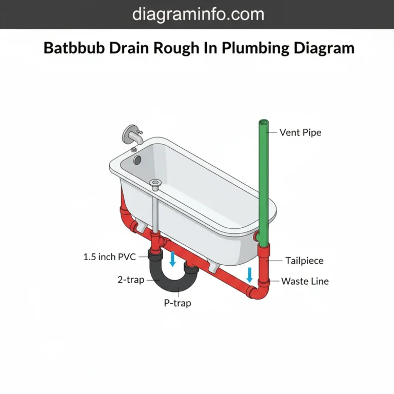 bathtub drain rough in plumbing diagram diagram with labeled components and explanations