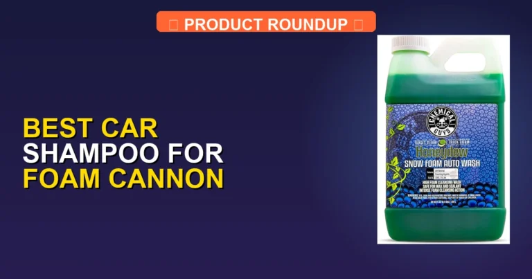 5 Best Car Shampoo for Foam Cannon: Expert Picks for a Pro-Level Clean