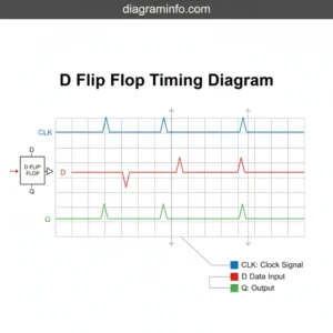 d flip flop timing diagram diagram with labeled components and explanations