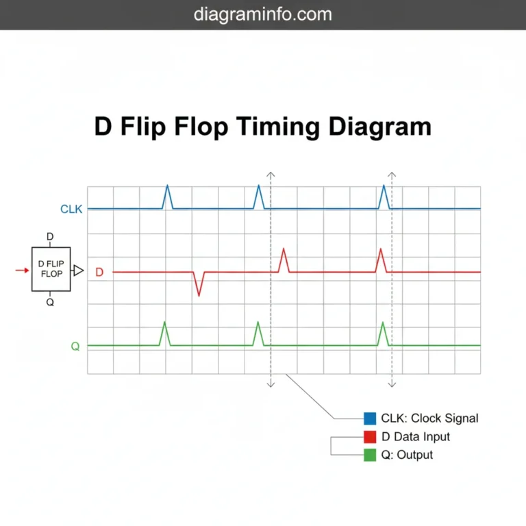 d flip flop timing diagram diagram with labeled components and explanations