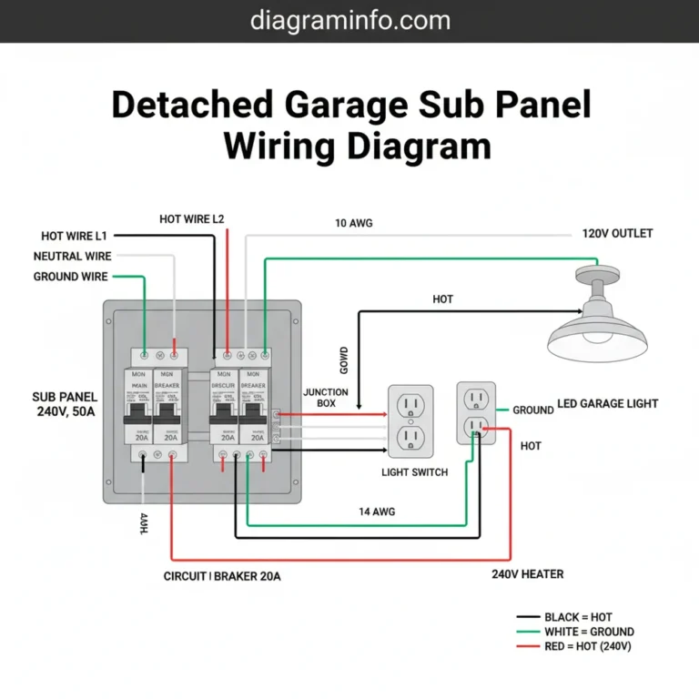 detached garage sub panel wiring diagram diagram with labeled components and explanations