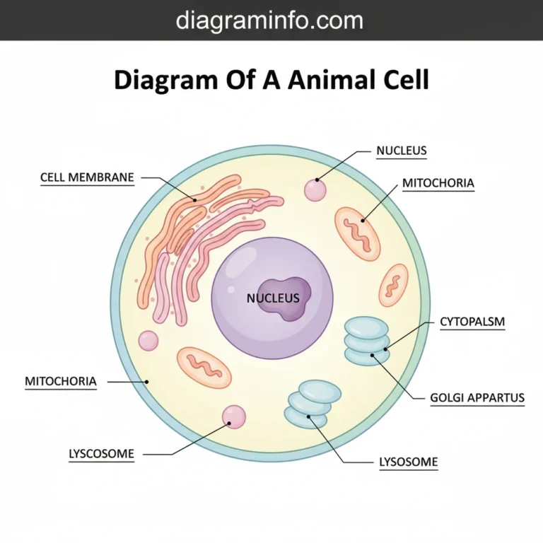 diagram of a animal cell diagram with labeled components and explanations