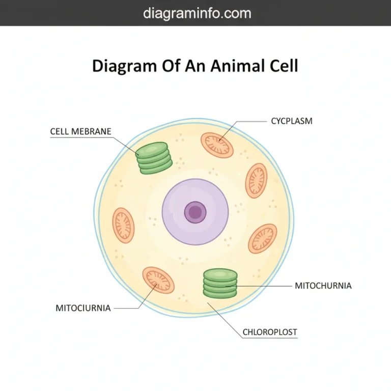 diagram of an animal cell diagram with labeled components and explanations