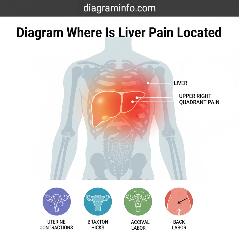 diagram where is liver pain located diagram with labeled components and explanations