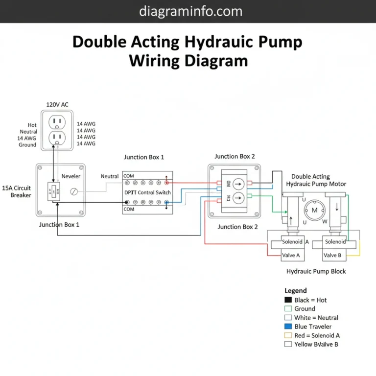 double acting hydraulic pump wiring diagram diagram with labeled components and explanations