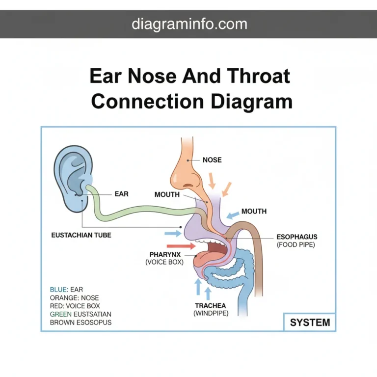 ear nose and throat connection diagram diagram with labeled components and explanations