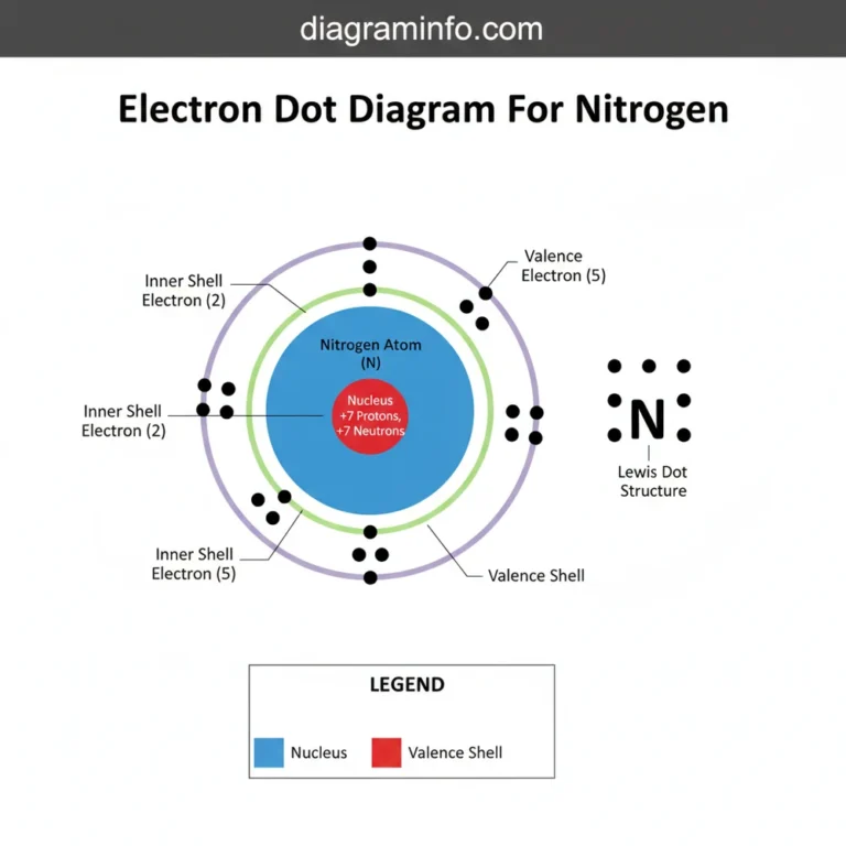 electron dot diagram for nitrogen diagram with labeled components and explanations