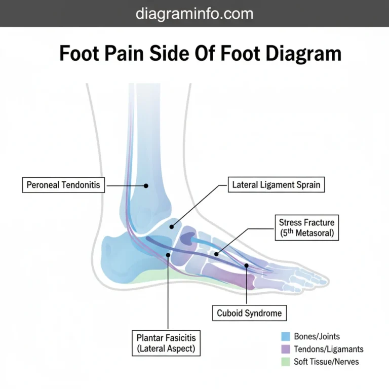 foot pain side of foot diagram diagram with labeled components and explanations