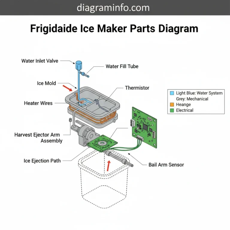 frigidaire ice maker parts diagram diagram with labeled components and explanations