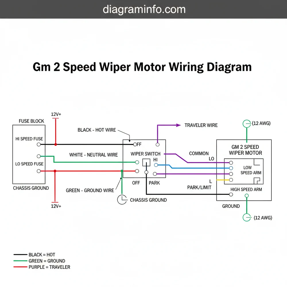 GM 2 Speed Wiper Motor Wiring Diagram: Easy Setup Guide