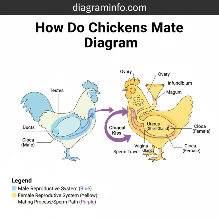 how do chickens mate diagram diagram with labeled components and explanations