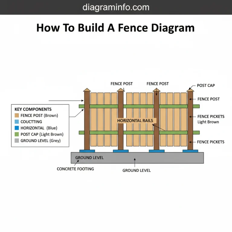 how to build a fence diagram diagram with labeled components and explanations