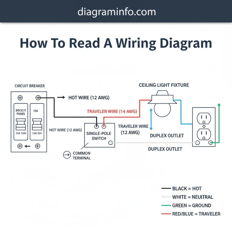 how to read a wiring diagram diagram with labeled components and explanations