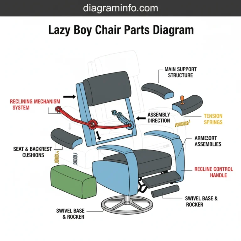lazy boy chair parts diagram diagram with labeled components and explanations