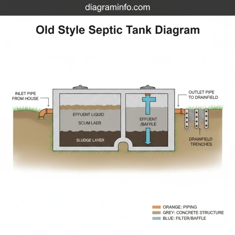 old style septic tank diagram diagram with labeled components and explanations