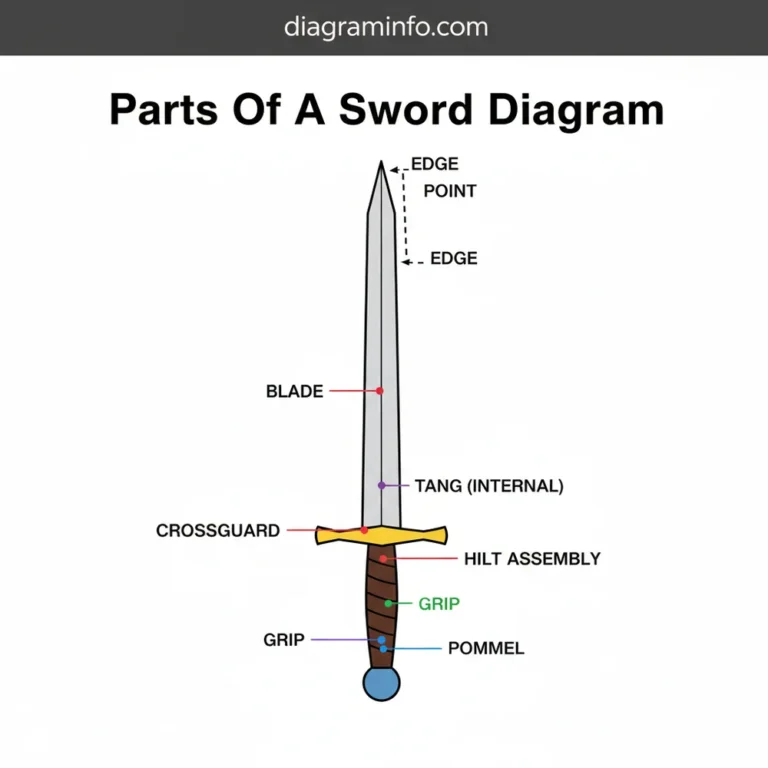 parts of a sword diagram diagram with labeled components and explanations