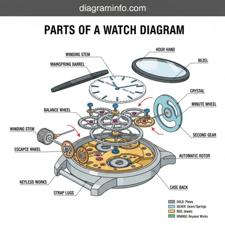 parts of a watch diagram diagram with labeled components and explanations