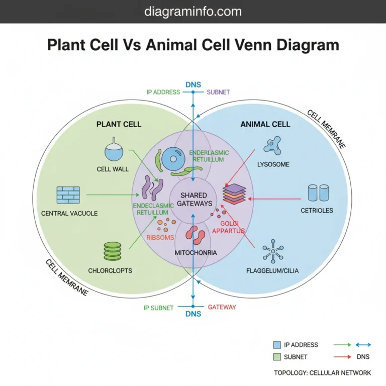 plant cell vs animal cell venn diagram diagram with labeled components and explanations