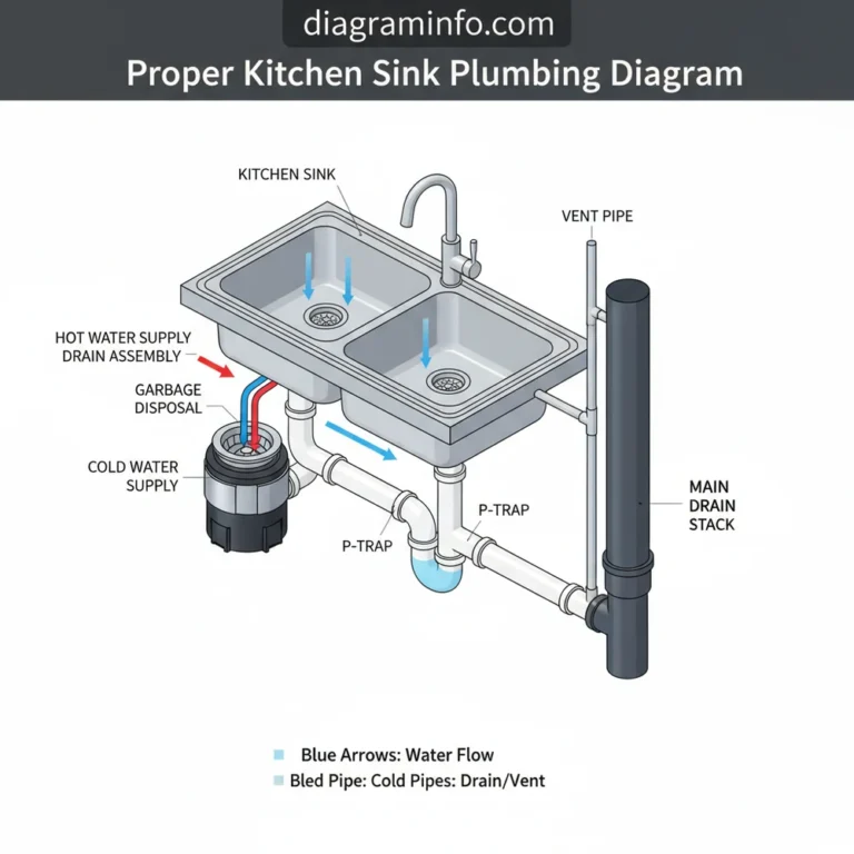 proper kitchen sink plumbing diagram diagram with labeled components and explanations