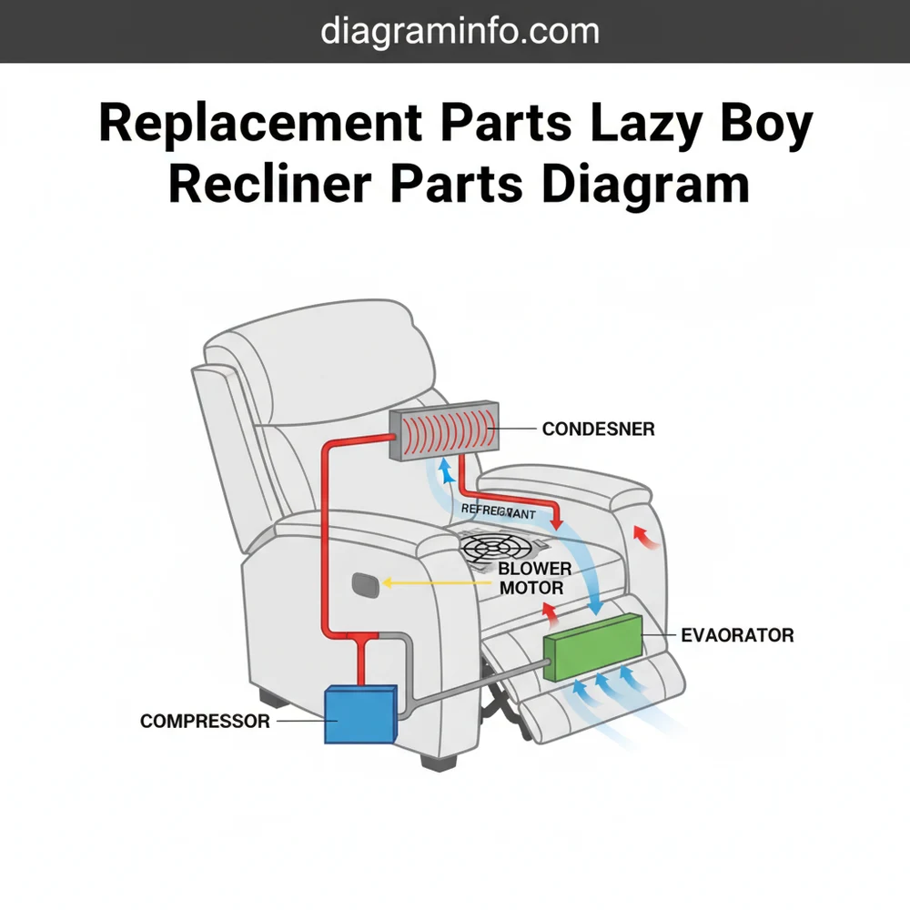 replacement parts lazy boy recliner parts diagram diagram with labeled components and explanations