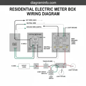 residential electric meter box wiring diagram diagram with labeled components and explanations
