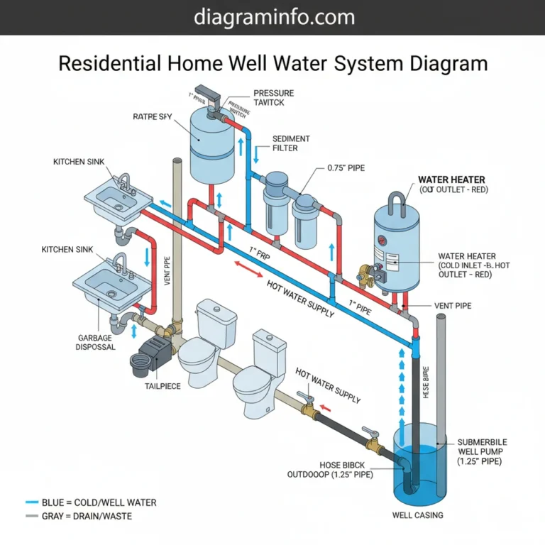 residential home well water system diagram diagram with labeled components and explanations