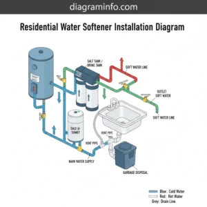 residential water softener installation diagram diagram with labeled components and explanations