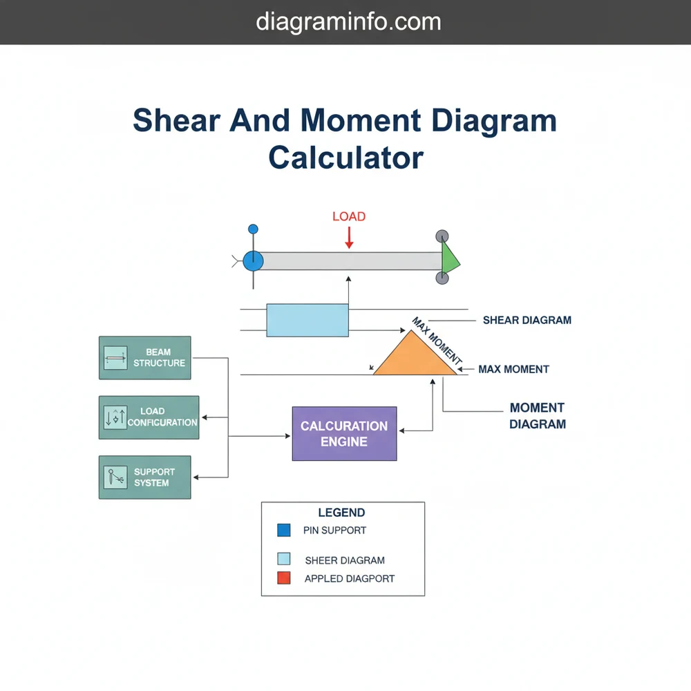 shear and moment diagram calculator diagram with labeled components and explanations