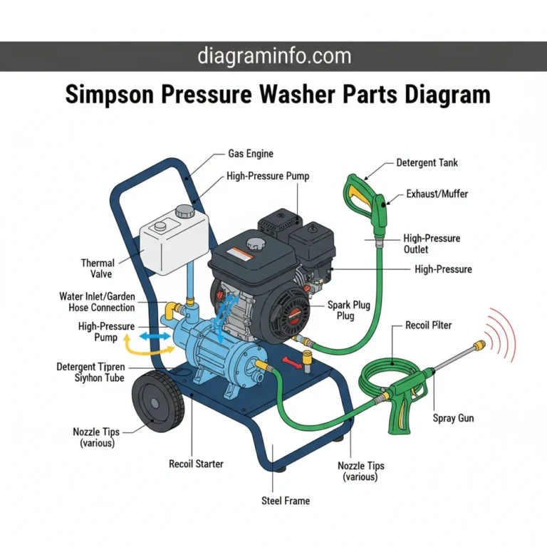 simpson pressure washer parts diagram diagram with labeled components and explanations