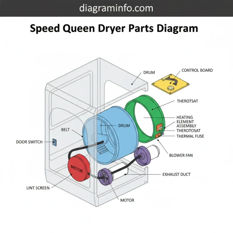 speed queen dryer parts diagram diagram with labeled components and explanations