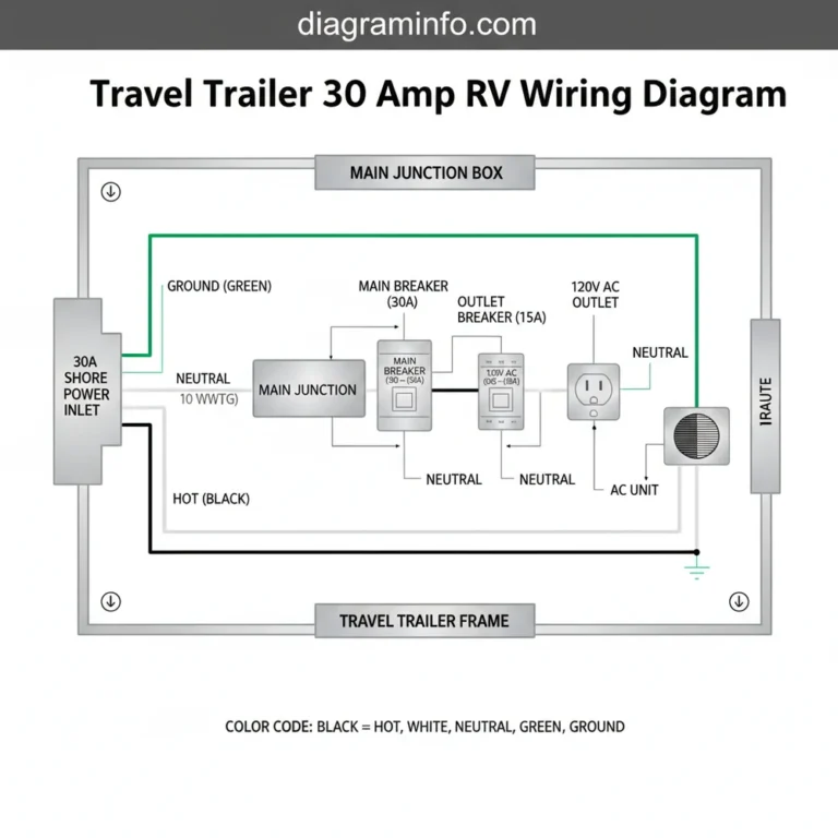 travel trailer 30 amp rv wiring diagram diagram with labeled components and explanations