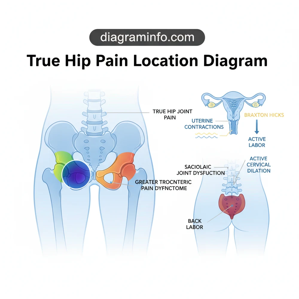 true hip pain location diagram diagram with labeled components and explanations