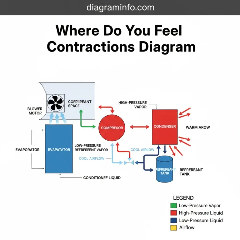 where do you feel contractions diagram diagram with labeled components and explanations