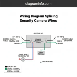 wiring diagram splicing security camera wires diagram with labeled components and explanations