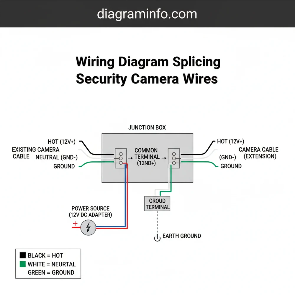 wiring diagram splicing security camera wires diagram with labeled components and explanations