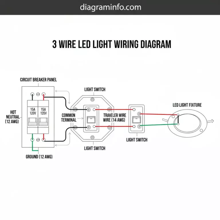 3 wire led light wiring diagram diagram with labeled components and explanations