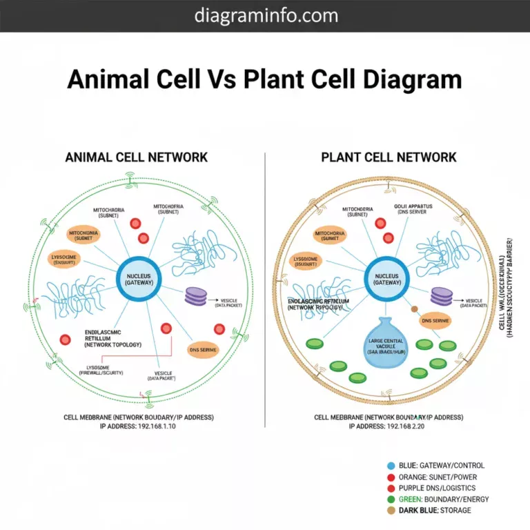 animal cell vs plant cell diagram diagram with labeled components and explanations