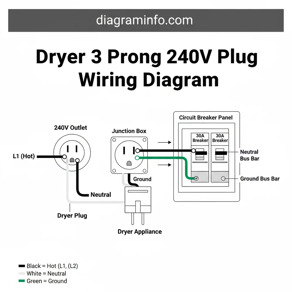 Dryer 3 Prong 240v Plug Wiring Diagram: Easy Setup Guide