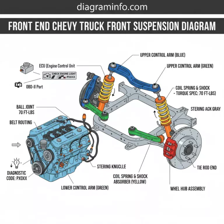 front end chevy truck front suspension diagram diagram with labeled components and explanations