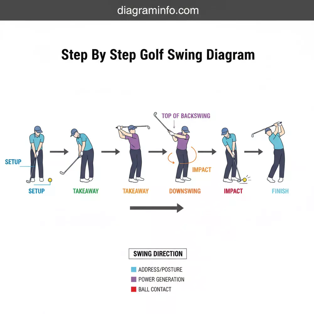 Step by Step Golf Swing Diagram: Step-by-Step Instructions