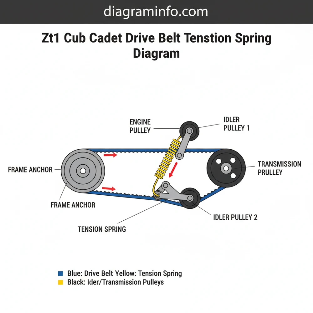 ZT1 Cub Cadet Drive Belt Tension Spring Diagram Guide