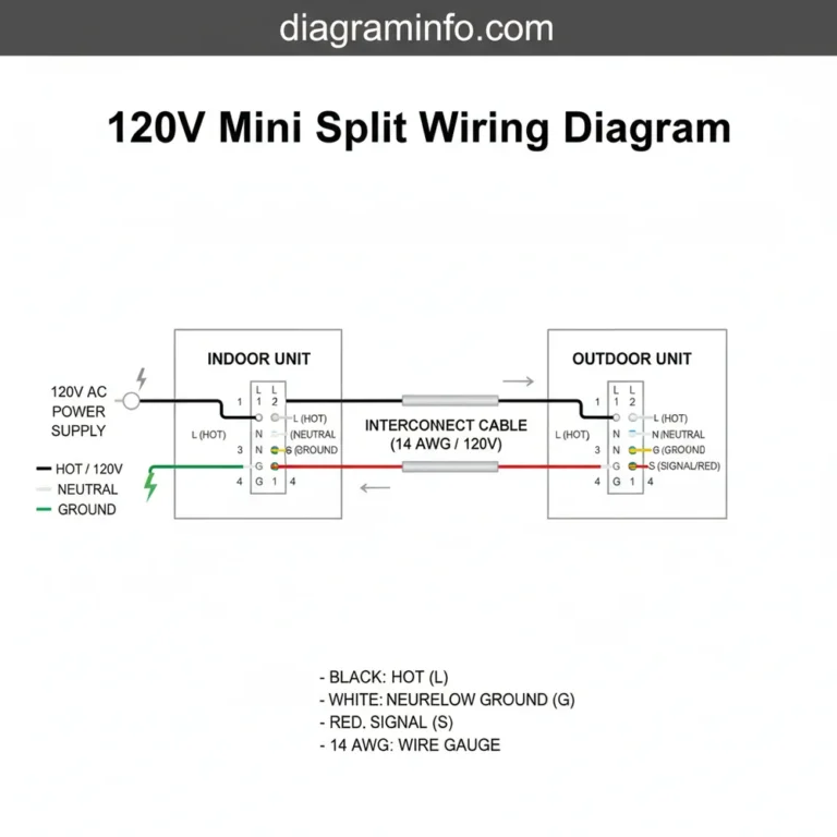 120v mini split wiring diagram diagram with labeled components and explanations