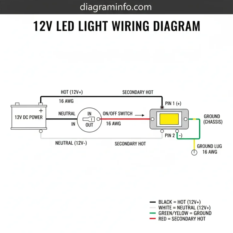 12v led light wiring diagram diagram with labeled components and explanations